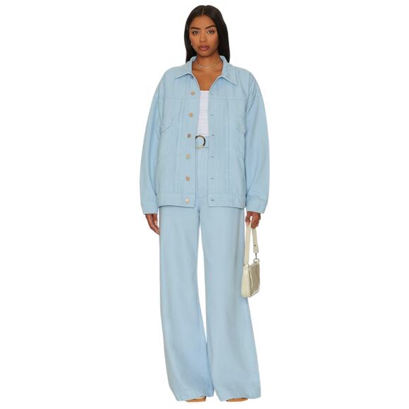 MOTHER Denim SNACKS! The Big Bite Jacket in Blue Barrymore XS - Picture 3 of 16